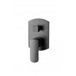 KoKo Matte Black Wall Mixer With Diverter